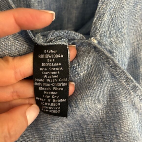 Anthropologie Sanctuary X Montana Front Tie Chambray Romper- Size Medium - Picture 9 of 9